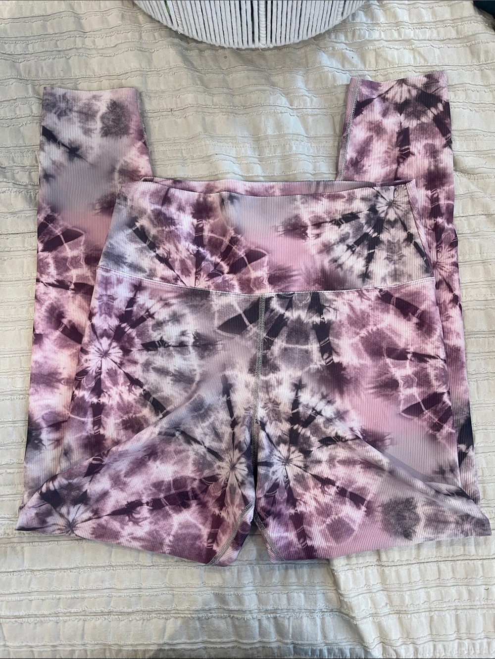 Beach Riot Pink & Purple Tie-Dye High-Waist Leggings